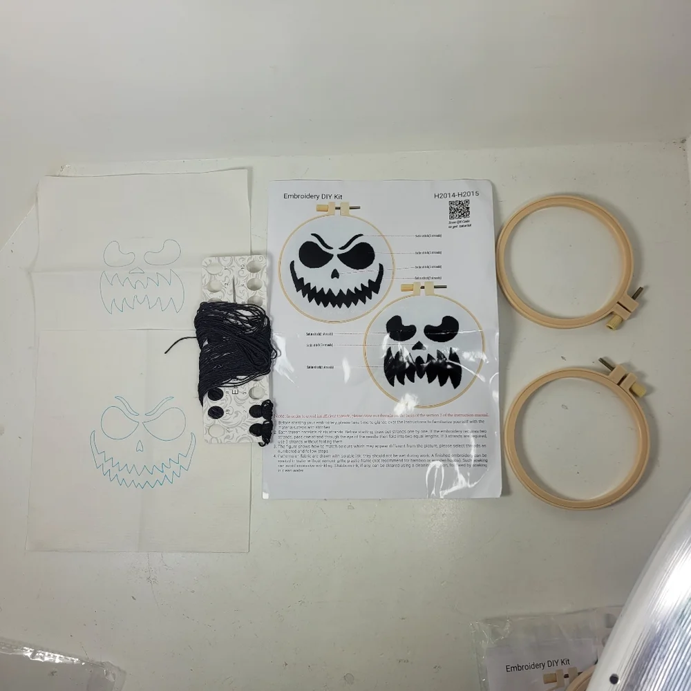 Halloween Embroidery DIY Kit with Hoops - Picture 12 of 16
